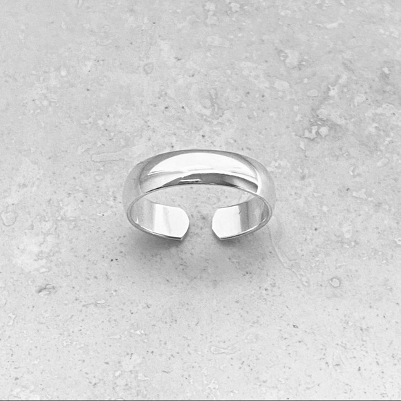 Jewelry Sterling Silver 4mm Band Toe Ring Silver Ring Midi Band Pinky